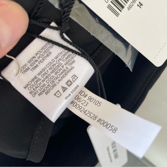 Express High Waisted Feather Hem Cropped Wide Leg Pant Size 14 (NWT) - Picture 9 of 11